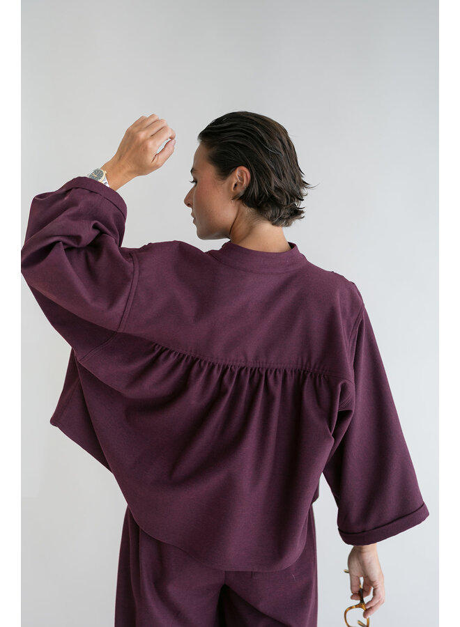 Maya Blouse Solid Bordeaux
