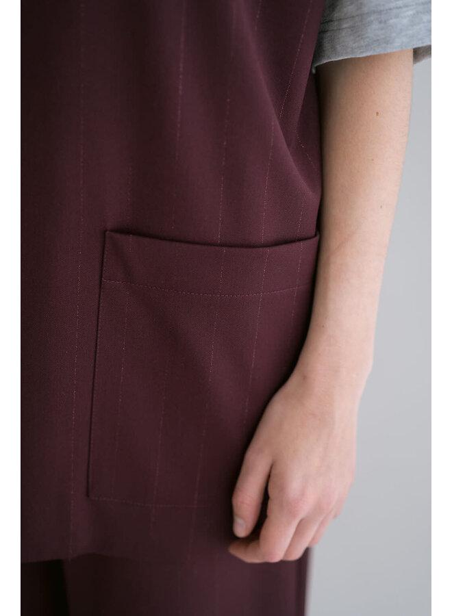 Puck Gilet lurex Bordeaux