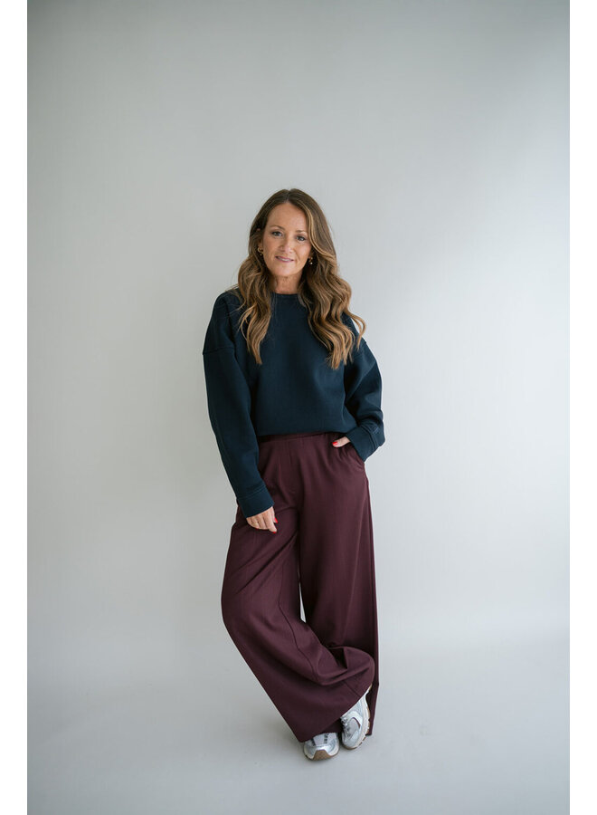 Sam Pants Lurex Bordeaux