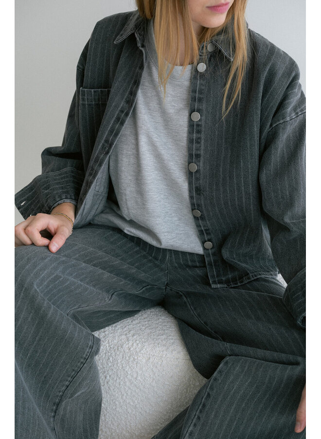 Maria Blouse Grey Denim