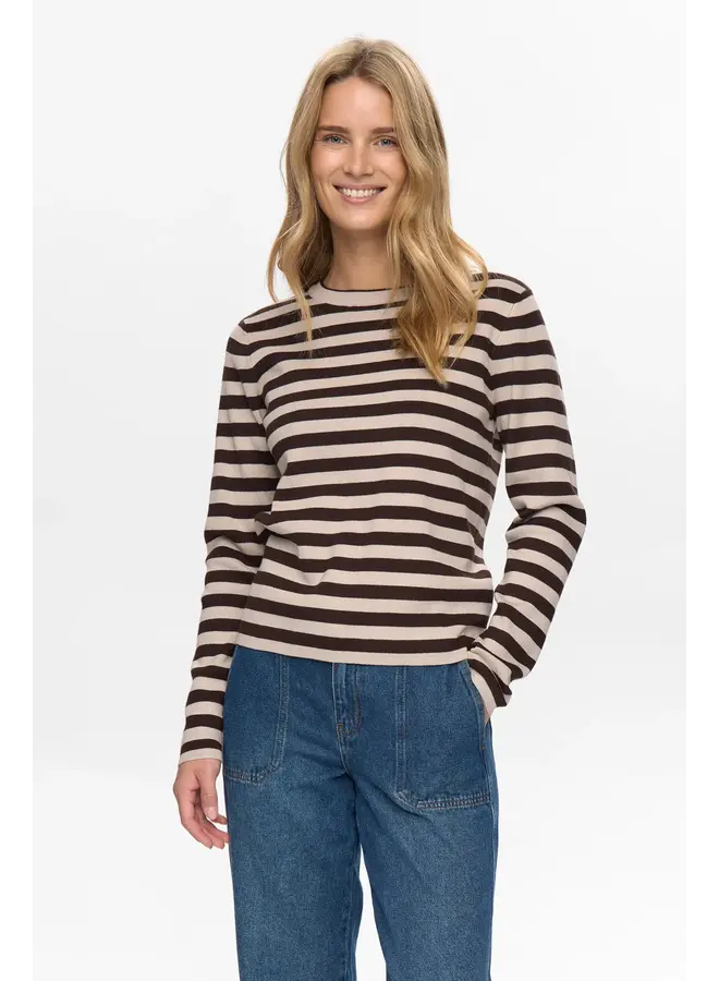 Nustripy Pullover Black Coffee