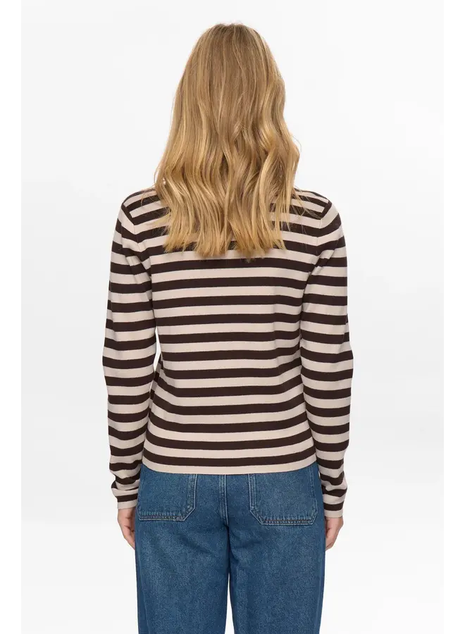 Nustripy Pullover Black Coffee