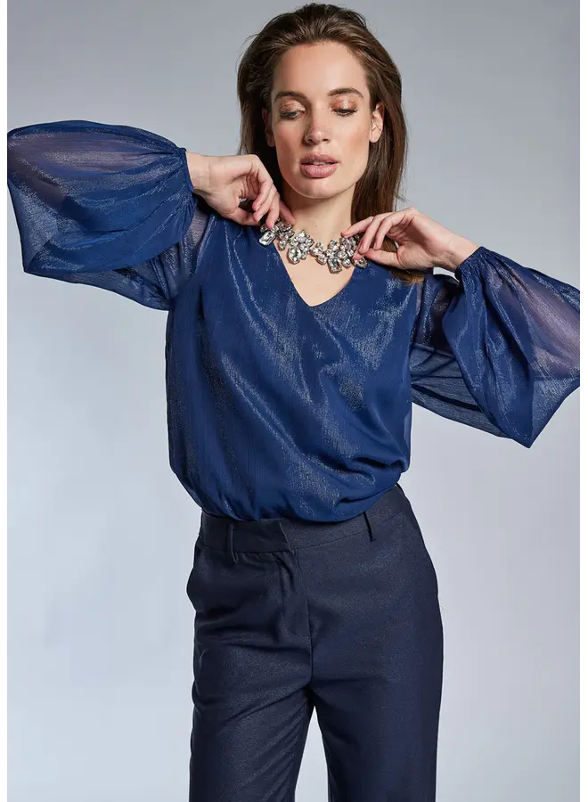 Beandra Blouse Deep Blue