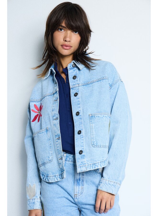 Ihbauve Jacket Light Blue Washed