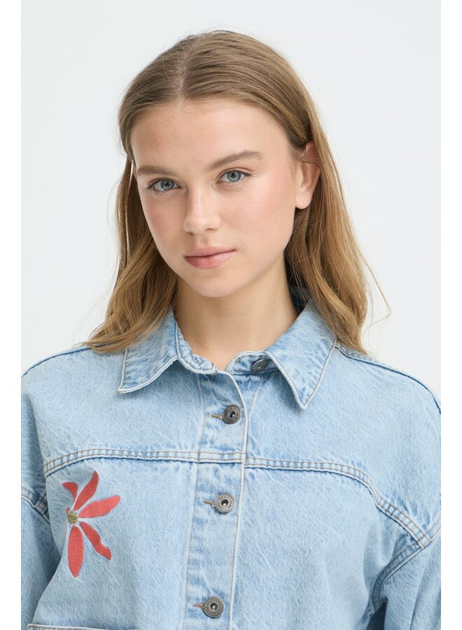 Ihbauve Jacket Light Blue Washed