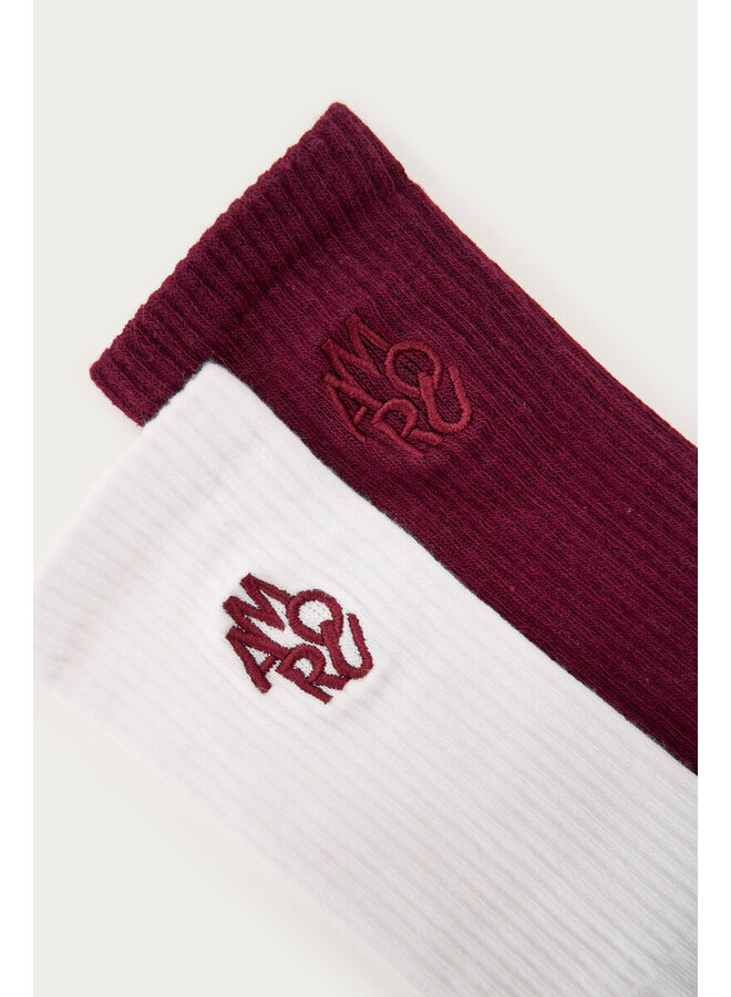 Amour Socks Burgundy