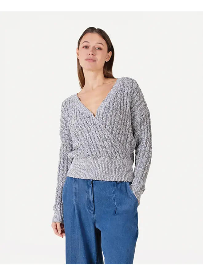 Len Knitted Pull Light Grey Melee