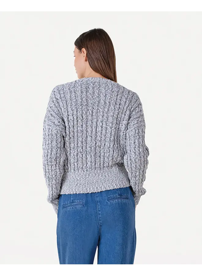 Len Knitted Pull Light Grey Melee