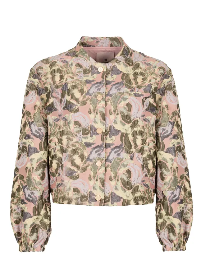 Lola Jacket Pink Green Jaquard Flower