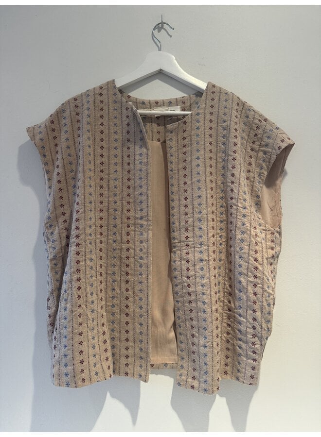 Floral Vest beige Flower