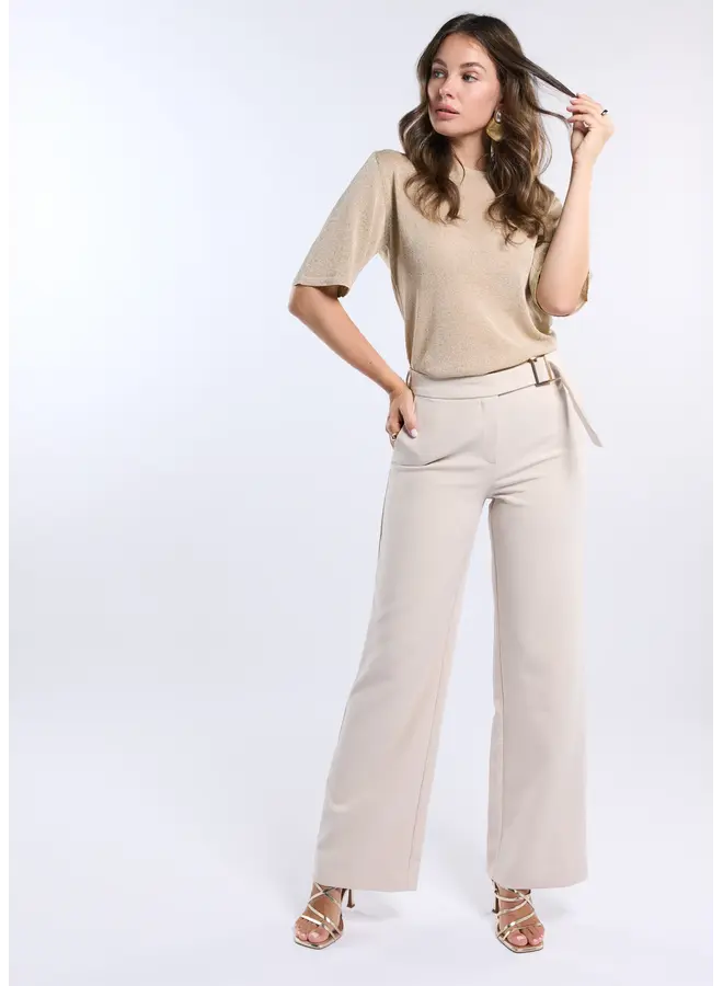 Lolani Buckle Pants Beige