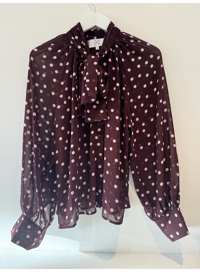 Nina Blouse  Wine Bordeaux