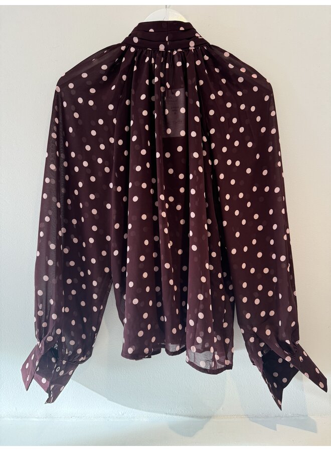 Nina Blouse  Wine Bordeaux