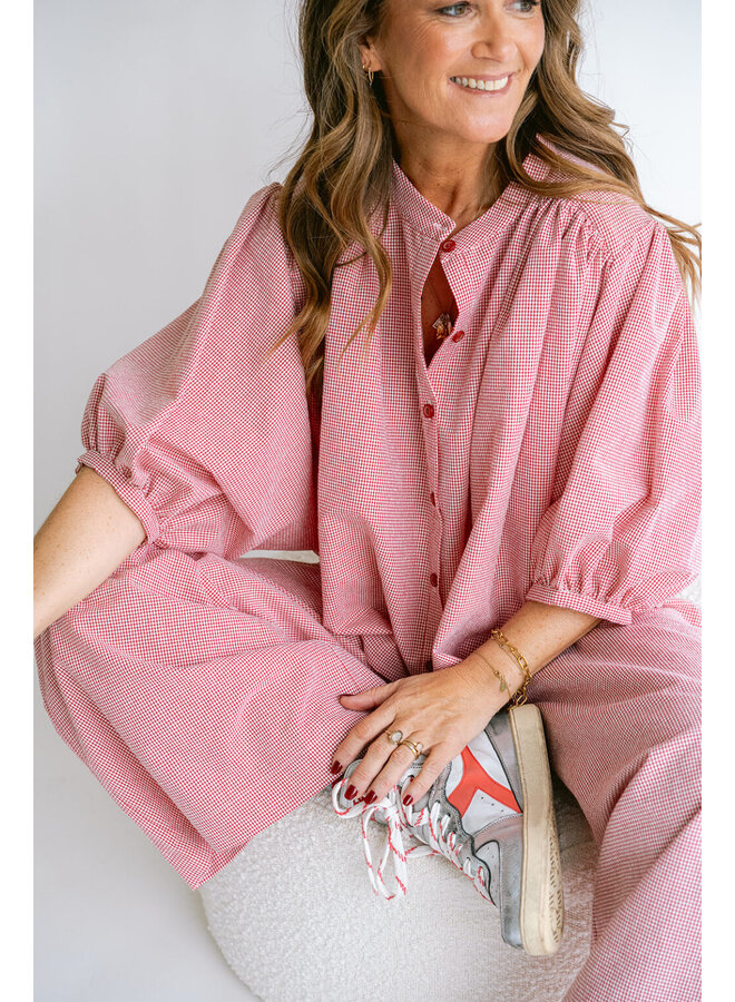 Magdalena Blouse Vichy Red