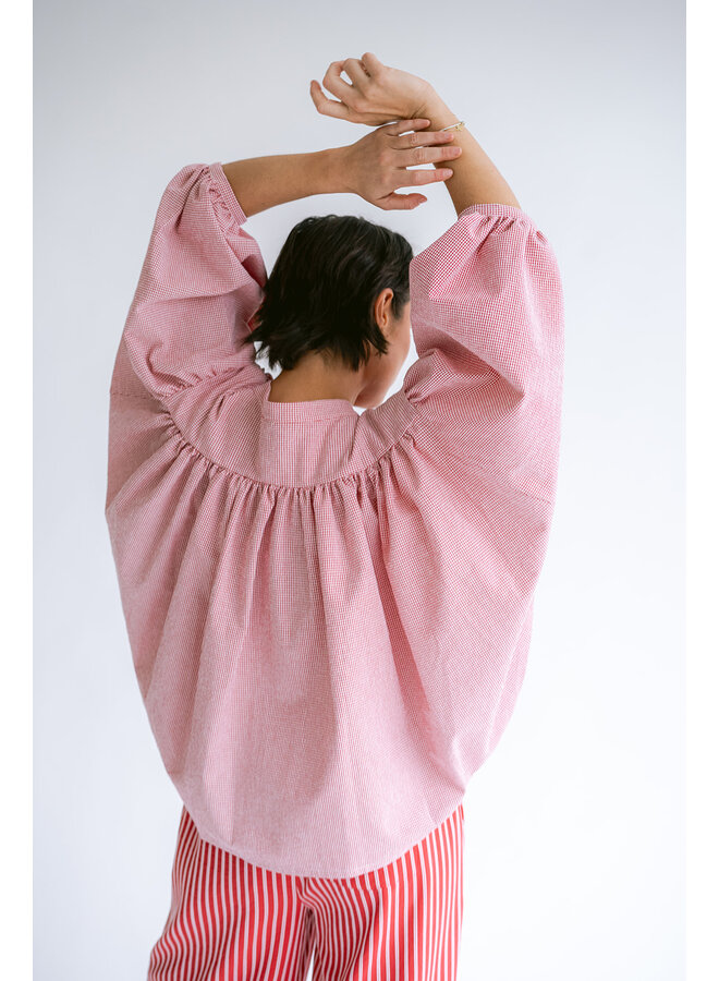 Magdalena Blouse Vichy Red