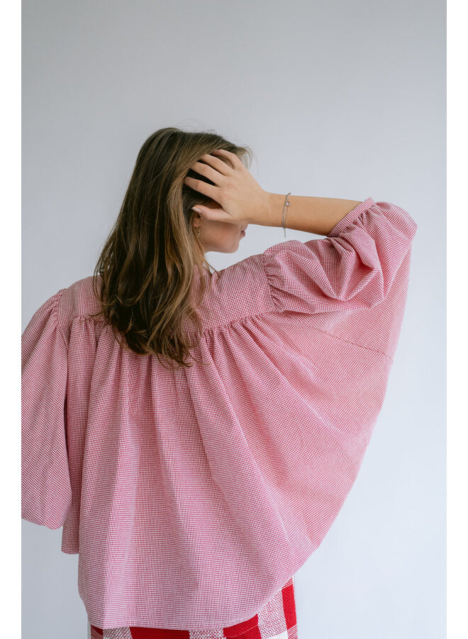 Magdalena Blouse Vichy Red