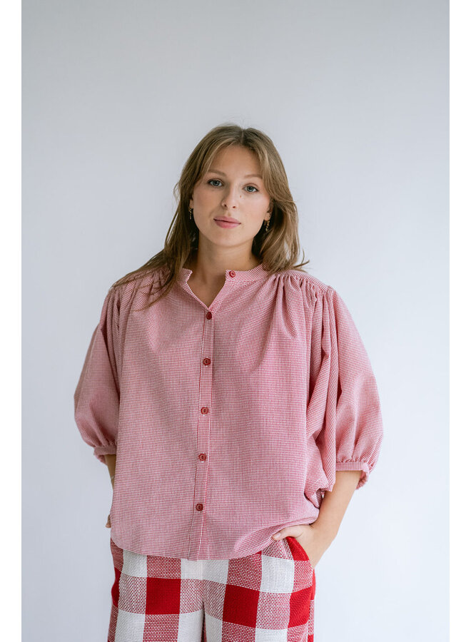 Magdalena Blouse Vichy Red