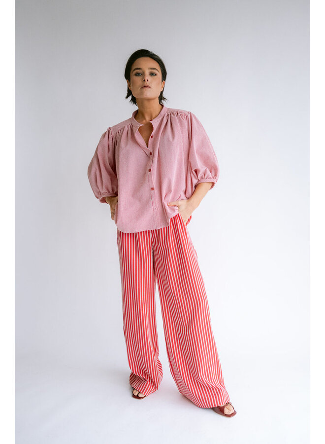 Sam Pants Red White Stripe