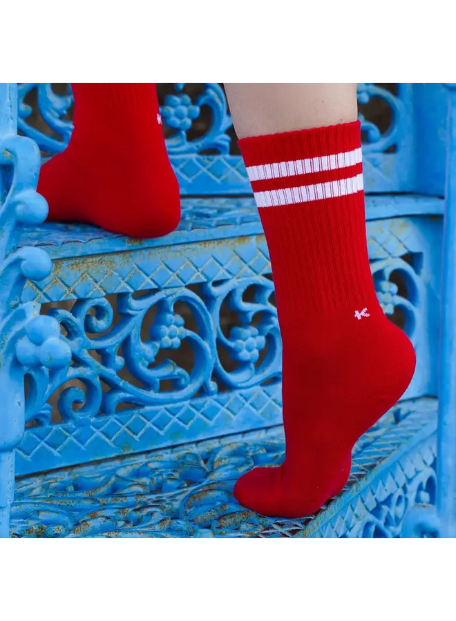 Klue Socks Organic Cotton Red White