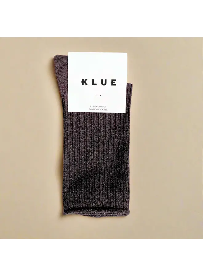 Klue Socks Chocolate Dark Brown Glitter