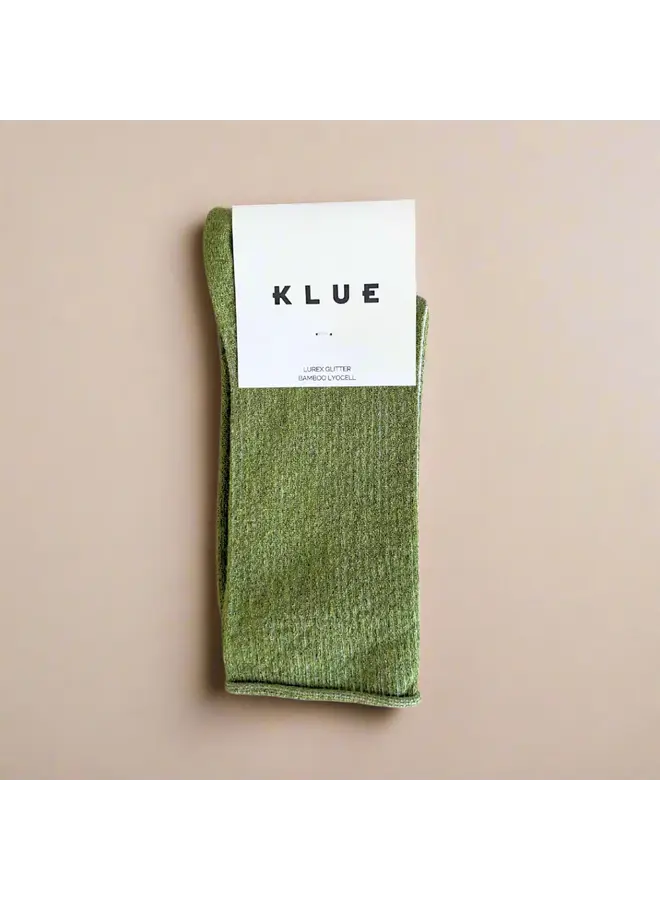 Klue Socks Olive Green Glitter