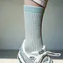 Klue Socks Stripes Grey Mist Glitter