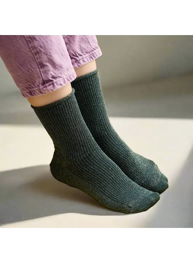 Klue Socks Green Glitter