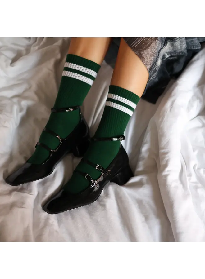 Klue Socks Organic Cotton Green and White