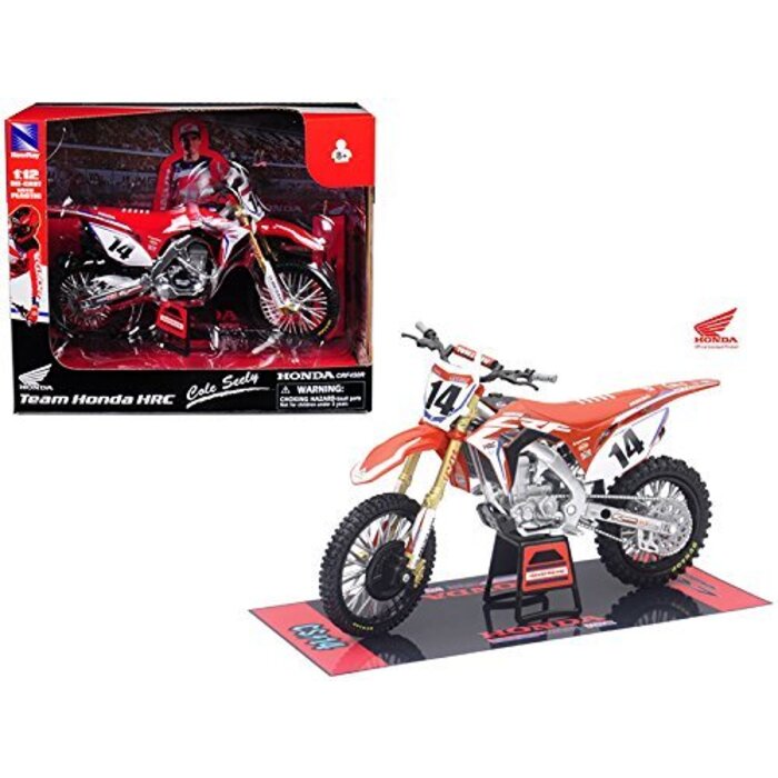 New Ray Honda Racing Team CRF450R Cole Seely #14 Motorcycle Model 1:12
