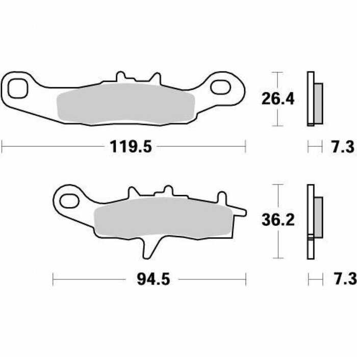 Motomaster Bremsbelege Brakepad vorne für Kawasaki KX85