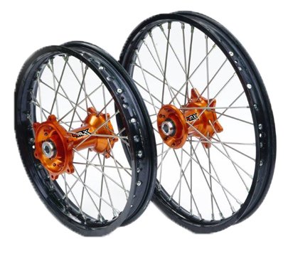 4MX Felge hinten MX 19X2.15 Narbe orange