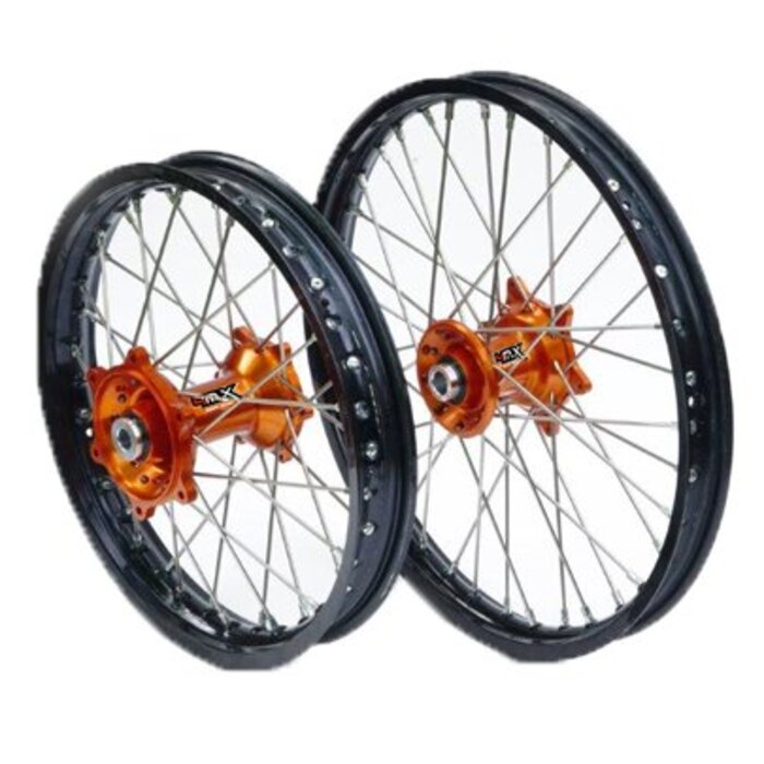 4MX Felge hinten MX 19X2.15 Narbe orange