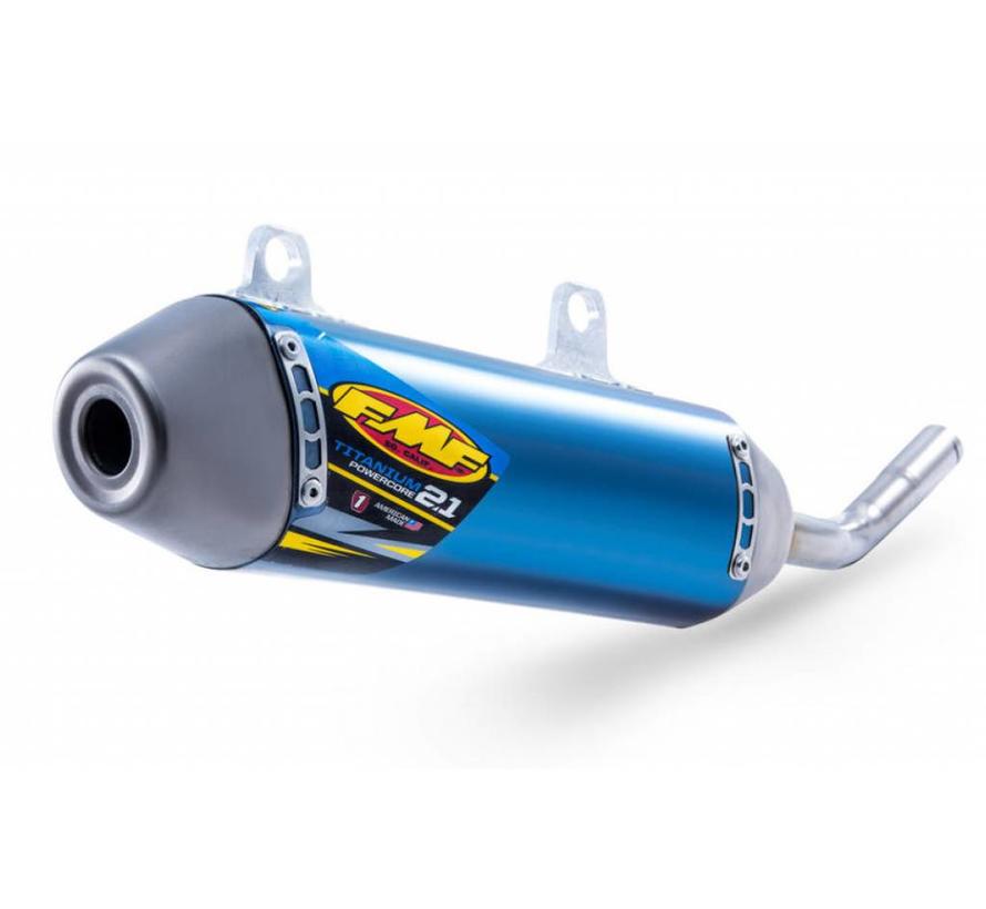 FMF Auspuff Powercore 2.1 Titanium blau für KTM SX125 www.mxstore.at