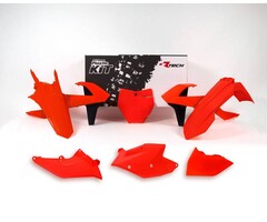 R-tech Plastikkit KTM SX/SXF 16-18 6-teilig neon orange