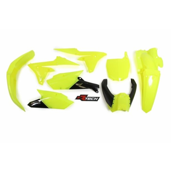 R-tech Plastikkit  YZF450F 14-17 / YZF250F 14-18 Neon Gelb 5tlg.