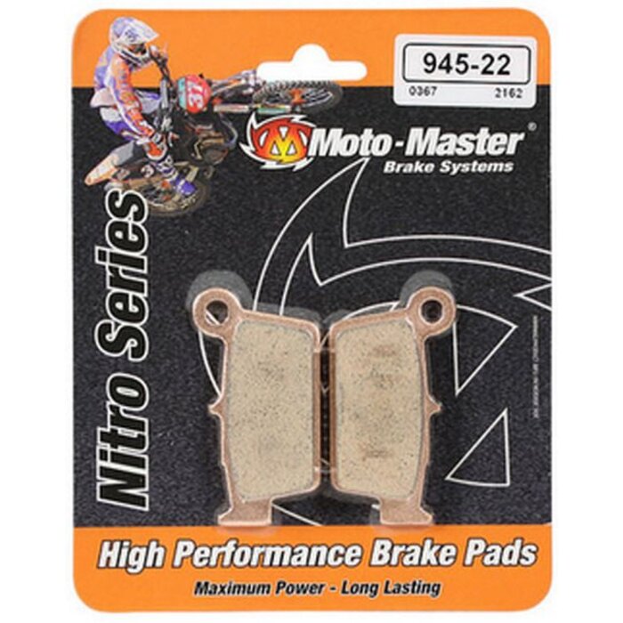 Motomaster Bremsbelege Brakepad hinten für Yamaha YZ125 / YZ250 / YZ250F / YZ450F Bj. 08-24 / Fantic XX125 / XX250 / XXF250 / XXF450 und Beta
