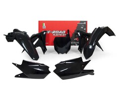 R-tech Plastikkit Yamaha YZF 450 2018- Schwarz 5tlg.