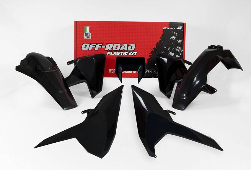 R-tech Plastikkit Husqvarna FE,TE,TX 2017- 5tlg. schwarz