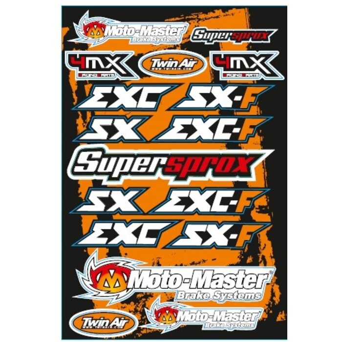 4MX KTM Motomaster A3 Sticker Set