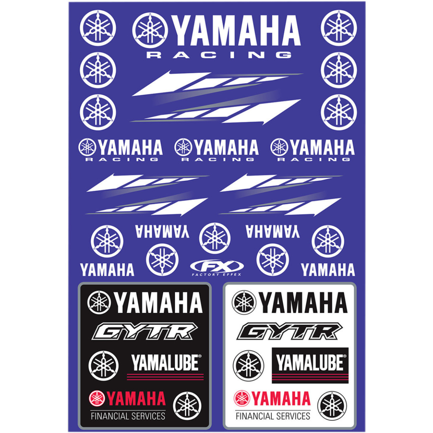 Factory Effex Universal Aufkleber-Bogen Yamaha - Racing - www