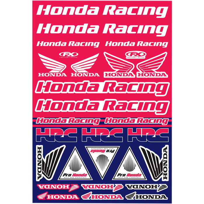 Factory Effex Universal Aufkleber-Bogen Honda - Racing
