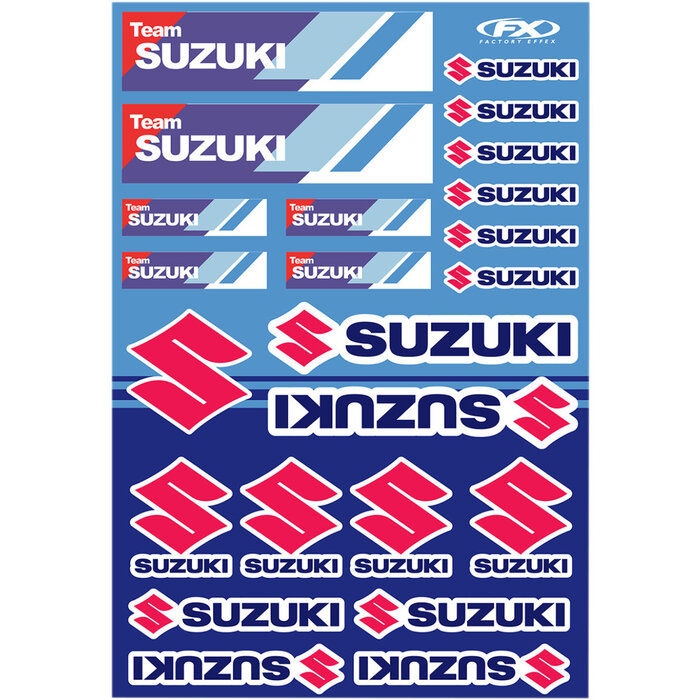 Factory Effex Universal Aufkleber - Bogen Suzuki - Racing