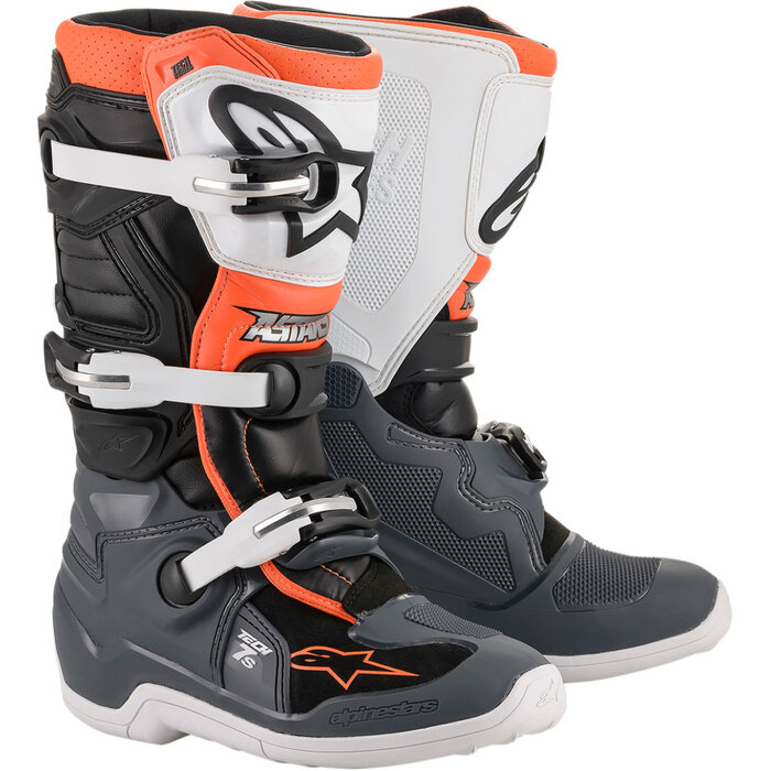 Alpinestars Stiefel Tech 7 S Jugensstiefel schwarz grau weiss orange