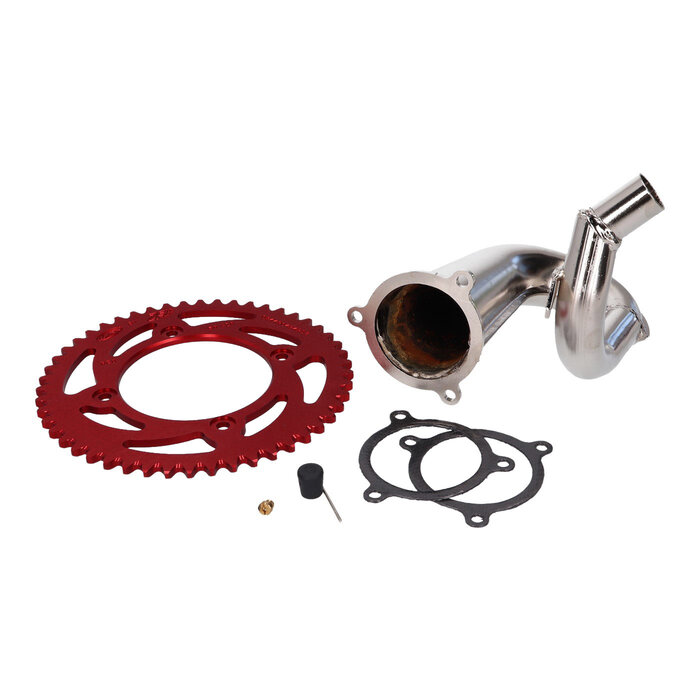 101_Octane  Entdrosselungskit Premium mit Krümmer Chrom für Beta RR 50 Enduro 17- (AM6) Moric ZD3C20001H02