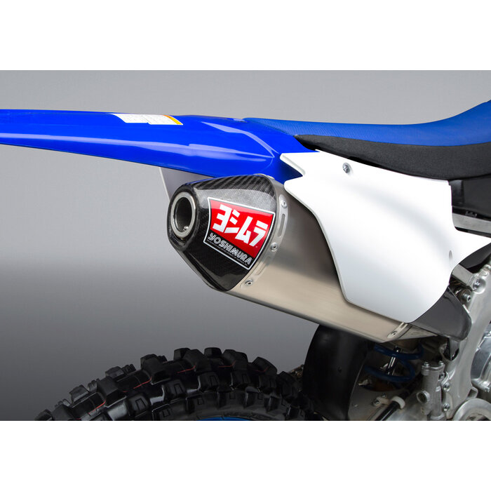 Yoshimura RS-4 Signature Series Stainless Steel Full Exhaust System Aluminum Slip-On/Carbon End Cap Yamaha YZ450F Bj. 18-19 / WR450F Bj. 19-22