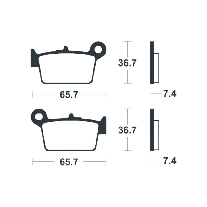 Tecnium Bremsbelag ME361 organisch