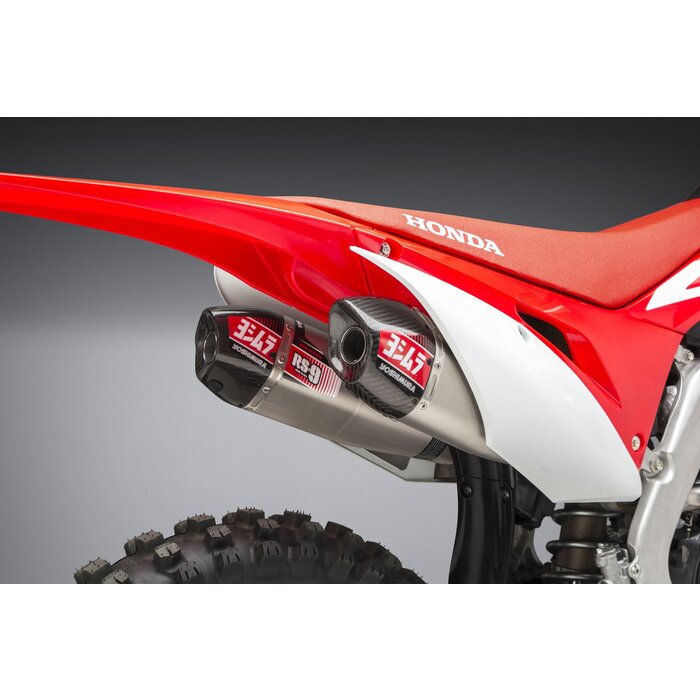 Yoshimura Komplettanlage RS9-E Edelstahl/Alu-Doppelschalldämpfer Honda CRF250R Bj. 18-21
