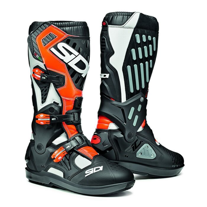 Sidi Atojo SRS Stiefel schwarz weiss neonorange