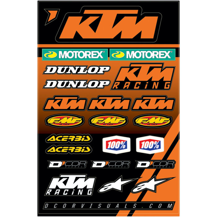 D'COR Visuals Sticker Aufkleber Bogen KTM Racing