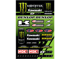 D'COR Visuals Sticker Aufkleber Bogen Kawasaki Racing